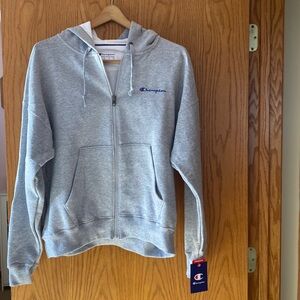 Champion Gray Sweatshirt Standard Fit Hoodie